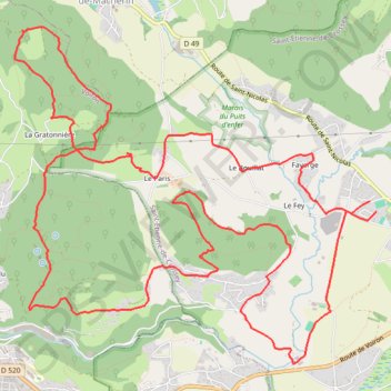 Itinéraire 19km Foulée de Crossey édition 2022, distance, dénivelé, altitude, carte, profil, trace GPS