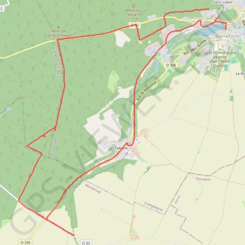 Itinéraire Pierrefonds Tour, distance, dénivelé, altitude, carte, profil, trace GPS