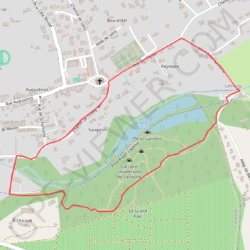 Itinéraire Circuit des sources autour de la Pimpine - Latresne, distance, dénivelé, altitude, carte, profil, trace GPS
