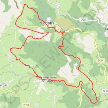 Itinéraire Saint Arcons de Barges (43), distance, dénivelé, altitude, carte, profil, trace GPS