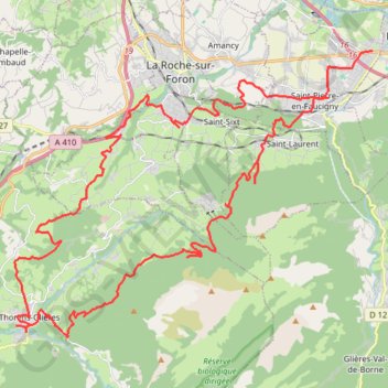 Itinéraire Orange thorens, distance, dénivelé, altitude, carte, profil, trace GPS