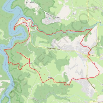 Itinéraire Saint Victor, distance, dénivelé, altitude, carte, profil, trace GPS