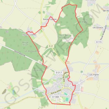 Itinéraire 448 Bû Moyen, distance, dénivelé, altitude, carte, profil, trace GPS