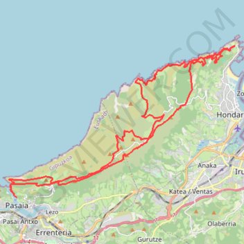 Itinéraire Le Jaizkibel des Vieilles Gamelles - 15932 - UtagawaVTT.com, distance, dénivelé, altitude, carte, profil, trace GPS