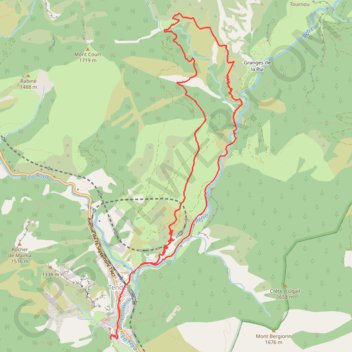 Itinéraire Tende - Granges de Lamentargues, distance, dénivelé, altitude, carte, profil, trace GPS