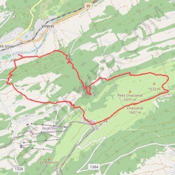 Itinéraire Combe Grède, distance, dénivelé, altitude, carte, profil, trace GPS