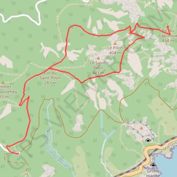 Itinéraire Randonnée 3 : Pic du Cap Roux du Plateau d'Anthéor, distance, dénivelé, altitude, carte, profil, trace GPS