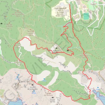 Itinéraire Le Baou Rond par la Falaise de Morgiou depuis Luminy, distance, dénivelé, altitude, carte, profil, trace GPS