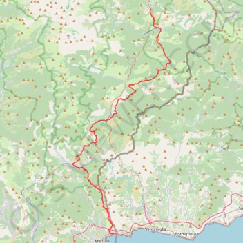 Itinéraire GR52A Tende - Saorge, distance, dénivelé, altitude, carte, profil, trace GPS