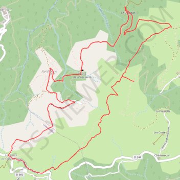 Itinéraire Les hauteurs de Pranles et Creysseilles, distance, dénivelé, altitude, carte, profil, trace GPS