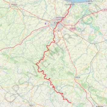 Itinéraire Ouistreham - Putanges-Pont-Écrepin, distance, dénivelé, altitude, carte, profil, trace GPS