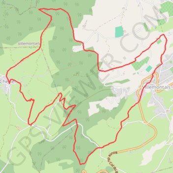 Itinéraire Balade de Villemontais à Notre-Dame-de-la-Salette, distance, dénivelé, altitude, carte, profil, trace GPS