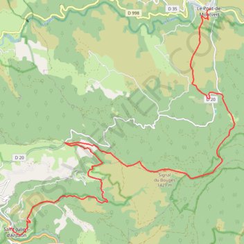 Itinéraire Stevenson - Etape 2, distance, dénivelé, altitude, carte, profil, trace GPS