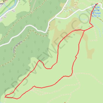 Itinéraire LA CABANE DE SARRÈDE, distance, dénivelé, altitude, carte, profil, trace GPS