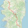 Itinéraire Traversée de la Corse à pied, distance, dénivelé, altitude, carte, profil, trace GPS