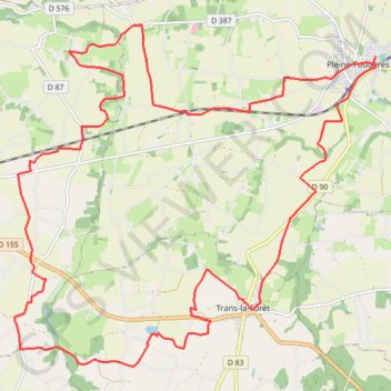 Itinéraire Baie du Mont-Saint-Michel - Circuit de la Tour du Brégain, distance, dénivelé, altitude, carte, profil, trace GPS