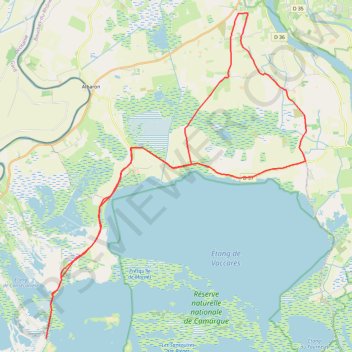 Itinéraire Découverte de l'étang de Vaccares, distance, dénivelé, altitude, carte, profil, trace GPS