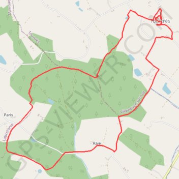 Itinéraire 2012Tourtres, distance, dénivelé, altitude, carte, profil, trace GPS