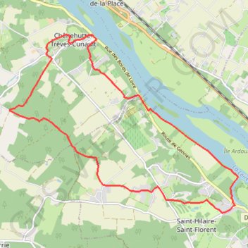 Itinéraire Thouet, Loire et Coteaux, distance, dénivelé, altitude, carte, profil, trace GPS