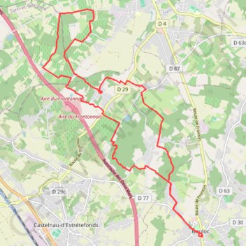 Itinéraire Randonnée entre vignes et bois de Bouloc à Fronton, distance, dénivelé, altitude, carte, profil, trace GPS