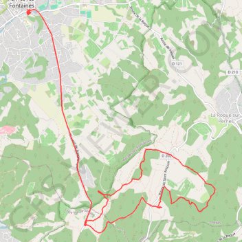 Itinéraire Dugas, font de barda, distance, dénivelé, altitude, carte, profil, trace GPS