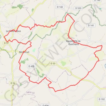 Itinéraire Sur les traces de Tancrède, distance, dénivelé, altitude, carte, profil, trace GPS
