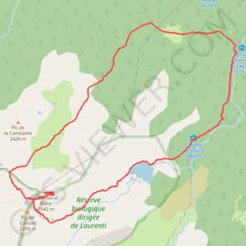 Itinéraire Le Roc Blanc et Étang du Laurenti, distance, dénivelé, altitude, carte, profil, trace GPS