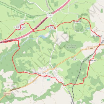 Itinéraire Saint-Ours-les-Roches, distance, dénivelé, altitude, carte, profil, trace GPS