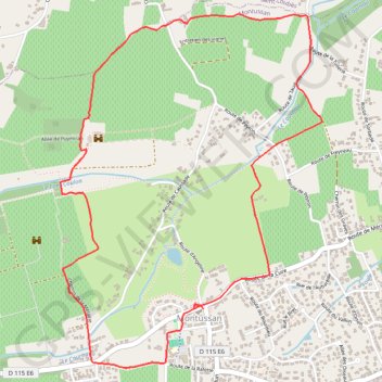 Itinéraire Montussan, distance, dénivelé, altitude, carte, profil, trace GPS