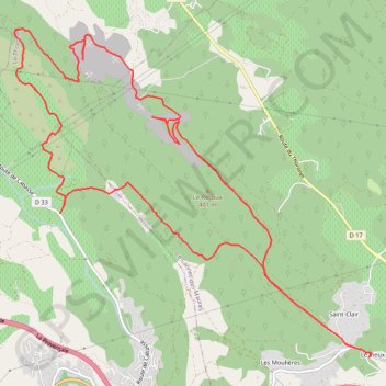 Itinéraire Le Vieux Cannet-Le Recoux-Les Ubacs, distance, dénivelé, altitude, carte, profil, trace GPS
