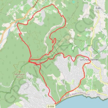 Itinéraire Les Crêtes de la Croix Valmer, distance, dénivelé, altitude, carte, profil, trace GPS