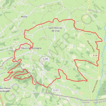 Itinéraire Rando à Fleury la Montagne, distance, dénivelé, altitude, carte, profil, trace GPS