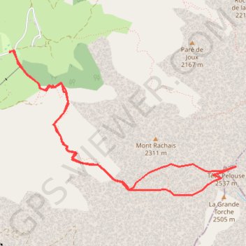 Itinéraire Tête Pelouse, distance, dénivelé, altitude, carte, profil, trace GPS