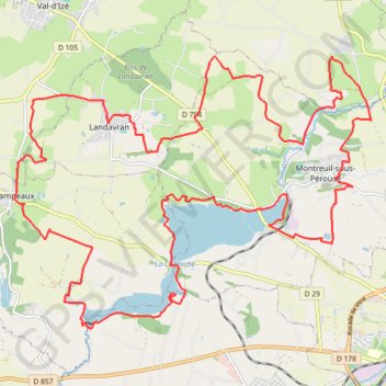 Itinéraire Champeaux, distance, dénivelé, altitude, carte, profil, trace GPS