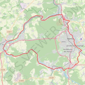Itinéraire boucle de la Moselle optimale, distance, dénivelé, altitude, carte, profil, trace GPS