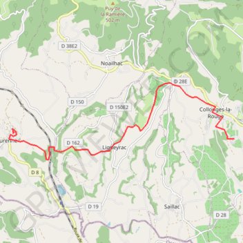 Itinéraire Collonges-la-Rouge, De Collonges à Turenne, distance, dénivelé, altitude, carte, profil, trace GPS