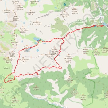 Itinéraire Tour des Lacs du Mercantour, distance, dénivelé, altitude, carte, profil, trace GPS