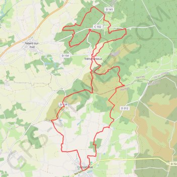 Itinéraire Campénéac, distance, dénivelé, altitude, carte, profil, trace GPS