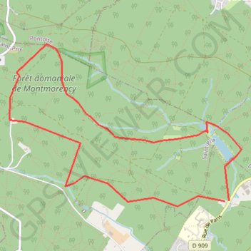 Itinéraire Château de la Chasse Montmorency, distance, dénivelé, altitude, carte, profil, trace GPS