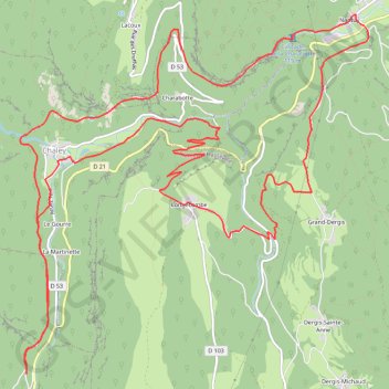Itinéraire Bugey - Le train de l'Albarine, distance, dénivelé, altitude, carte, profil, trace GPS