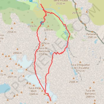 Itinéraire Aneto par le Forau d'Aiguallut, distance, dénivelé, altitude, carte, profil, trace GPS