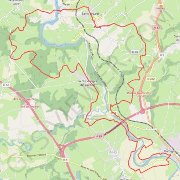Itinéraire La Loire, des bocages du Brionnais à la plaine du Forez, de ponts en ponts en 6 tronçons, distance, dénivelé, altitude, carte, profil, trace GPS