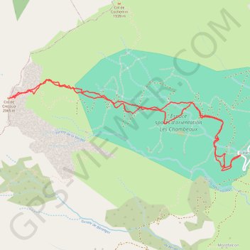 Itinéraire Col de Cressua, distance, dénivelé, altitude, carte, profil, trace GPS