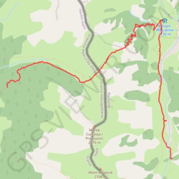 Itinéraire Tour du Mont Viso J1, distance, dénivelé, altitude, carte, profil, trace GPS
