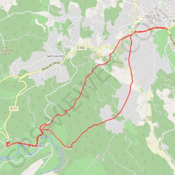 Itinéraire Lorgues le rocher Madame, distance, dénivelé, altitude, carte, profil, trace GPS