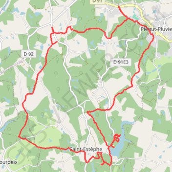 Itinéraire St Estephe tour 20 kms, distance, dénivelé, altitude, carte, profil, trace GPS
