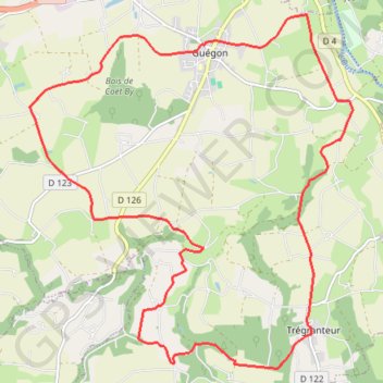 Itinéraire La vallée du Sedon - Guégon, distance, dénivelé, altitude, carte, profil, trace GPS