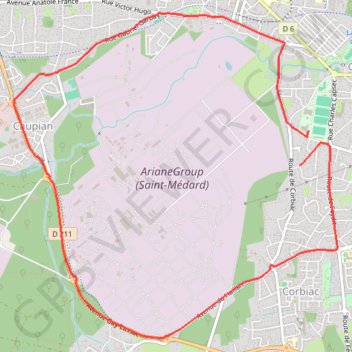 Itinéraire 10 km de Saint Médard en Jalles, distance, dénivelé, altitude, carte, profil, trace GPS