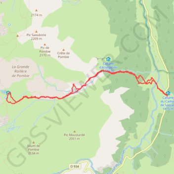 Itinéraire Pombie, distance, dénivelé, altitude, carte, profil, trace GPS