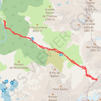 Itinéraire Crêtes de la Marmottane, Couloir NW (Belledonne), distance, dénivelé, altitude, carte, profil, trace GPS